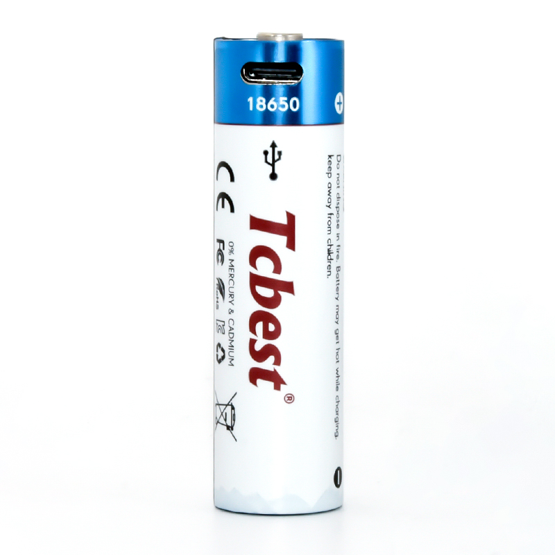 Lithium 18650 2000mAh Type-C Rechargeable Battery